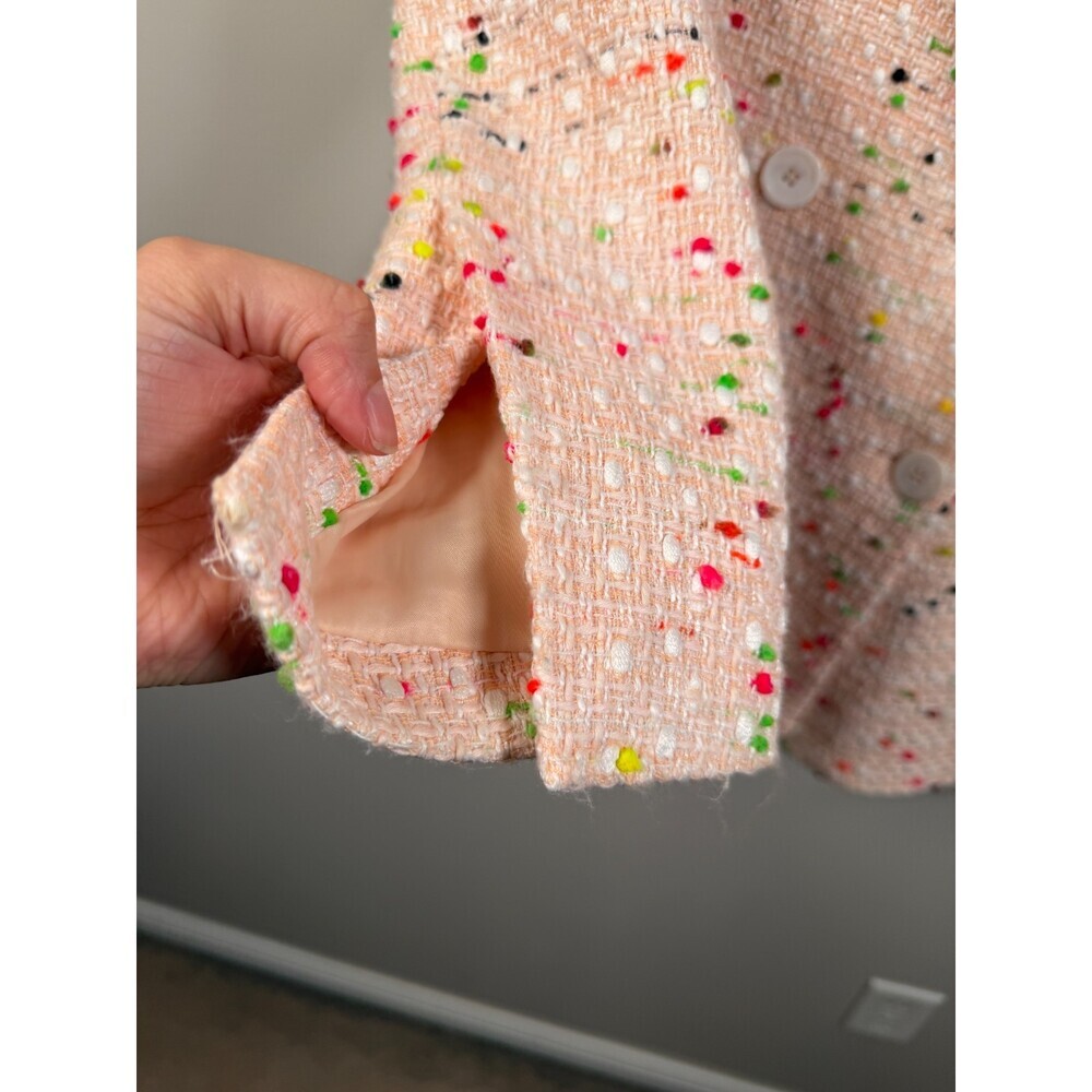 Amanda Uprichard Tweed Sawyer Blazer Skirt Set Size Small/Medium Pink Confetti - Picture 6 of 15